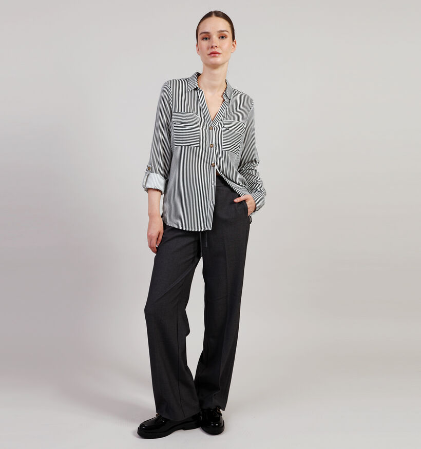 Vero Moda Bumpy Gestreept Hemd Groen/Wit voor dames (364551)
