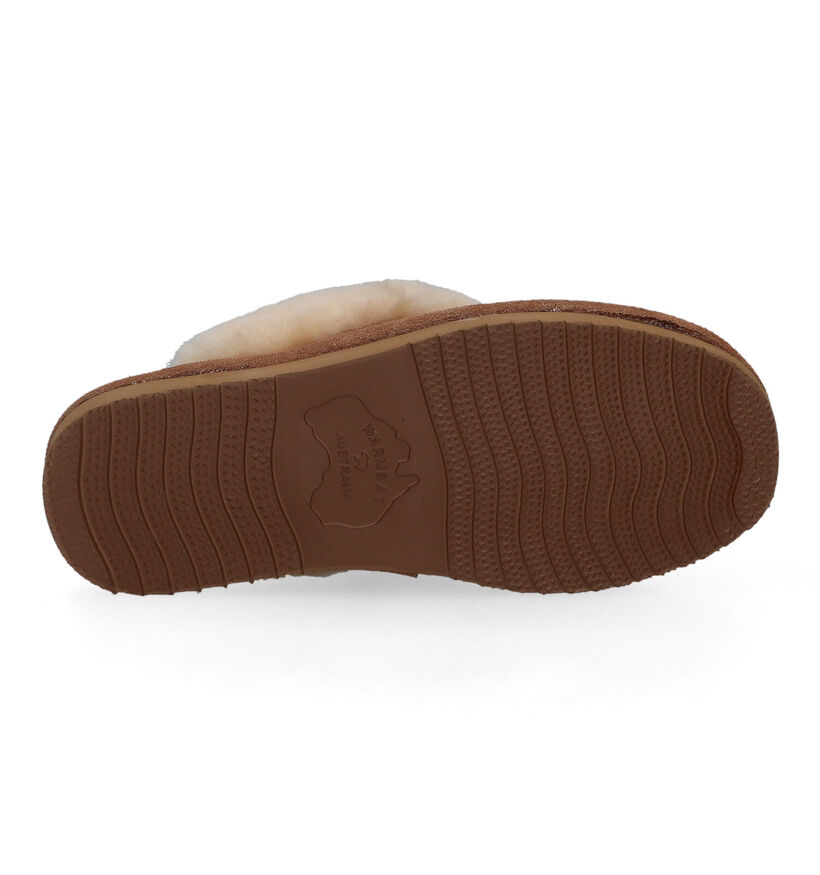 Warmbat Lismore Bruine Wollen Pantoffels voor dames (329914)