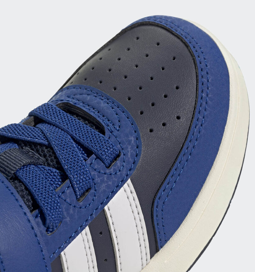 adidas Breakbase Baskets en Bleu fonc&eacute;/Noir pour gar&ccedil;ons (372786) - pour semelles orthop&eacute;diques