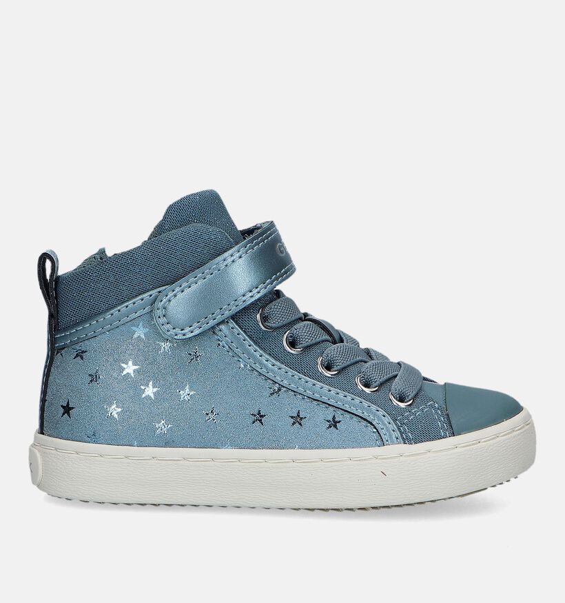 Geox Kalispera Baskets montantes en Bleu pour filles (330135) - pour semelles orthopédiques
