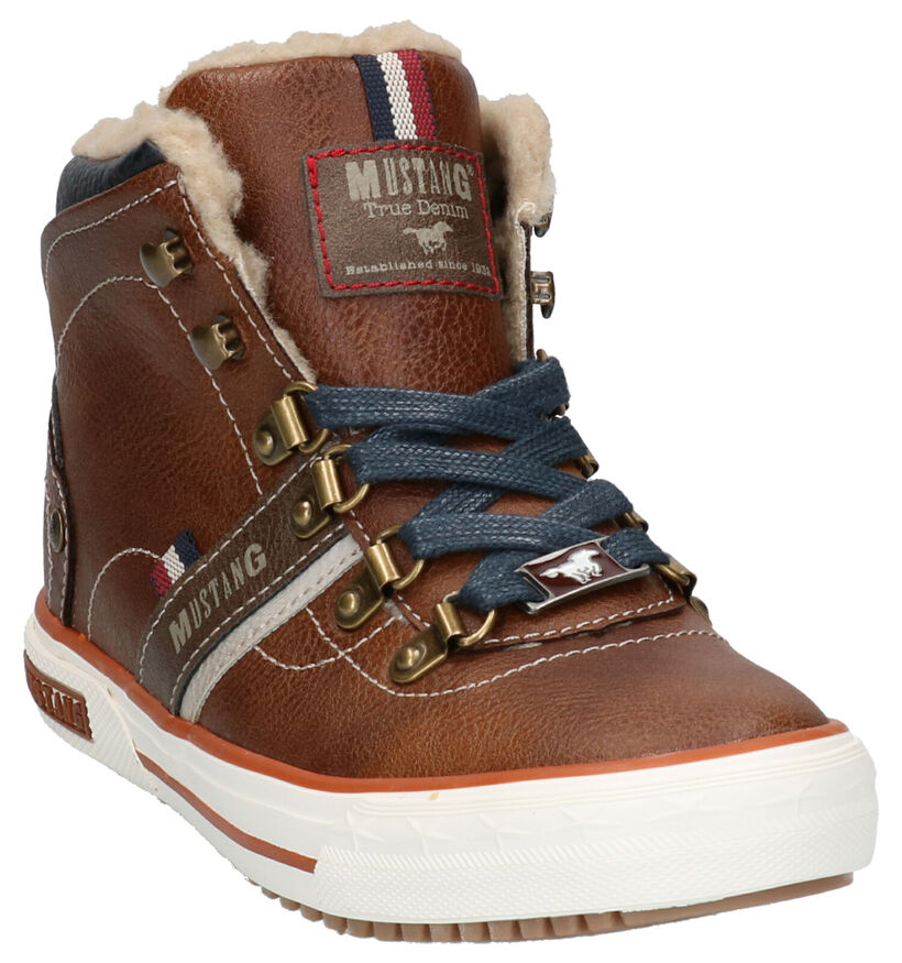 Mustang Chaussures hautes en Cognac en simili cuir (254763)