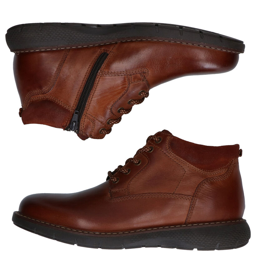 Borgo Sport Cognac Hoge Schoenen in leer (278501)