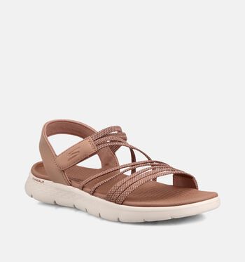 Skechers Go Walk Sandales Marron/Navy Textile