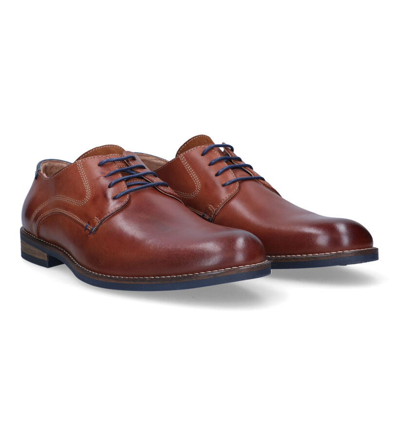 Australian Tasman Chaussures à lacets en Cognac pour hommes (321696) - pour semelles orthopédiques