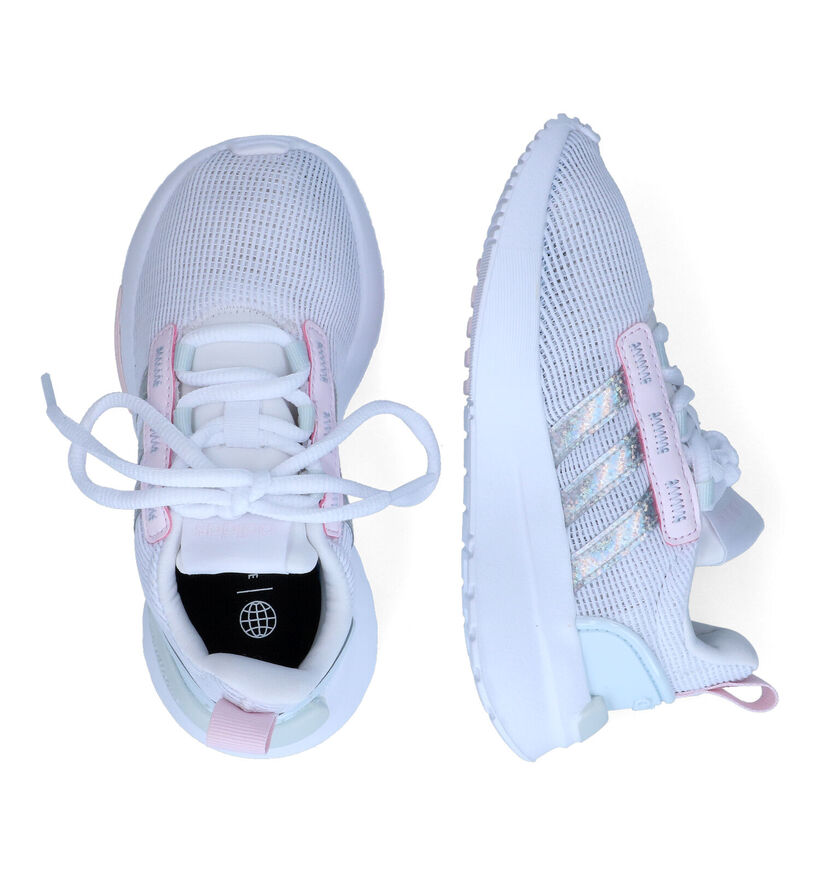 adidas Racer Baskets en Blanc pour filles (308074) - pour semelles orthopédiques
