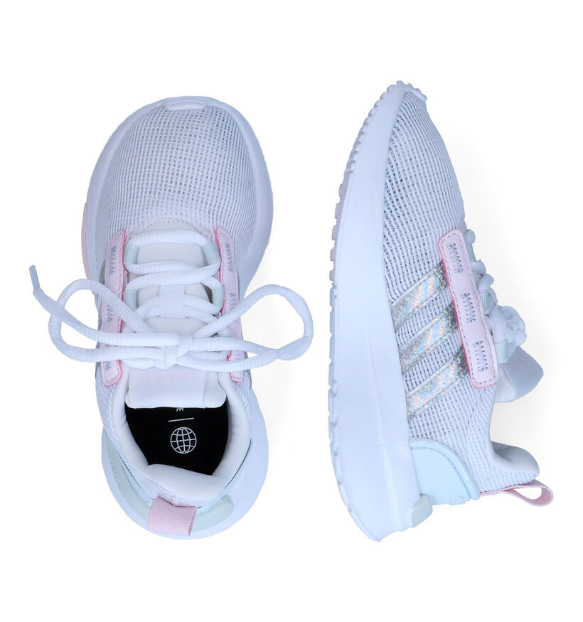 adidas Racer Witte Sneakers voor meisjes (308074) - geschikt voor steunzolen