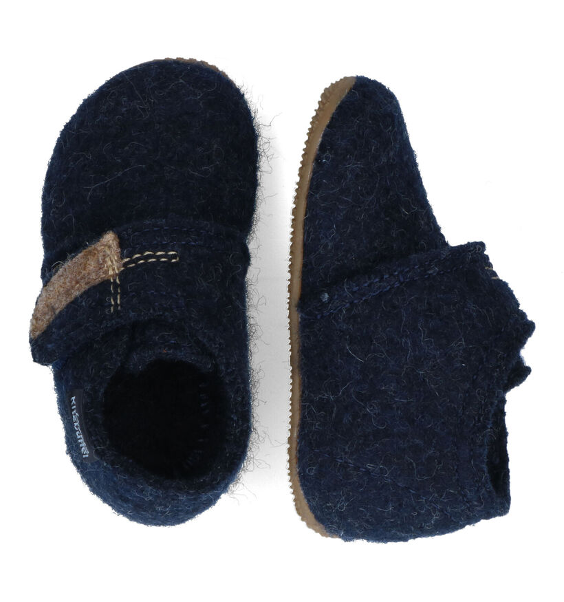 Living Kitzbühel Pantoufles fermées en Bleu foncé pour garçons (317012)