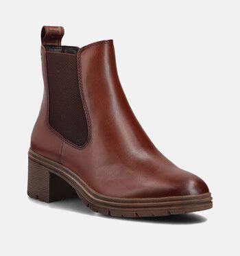 Tamaris Enkellaarsjes Zwart/Cognac