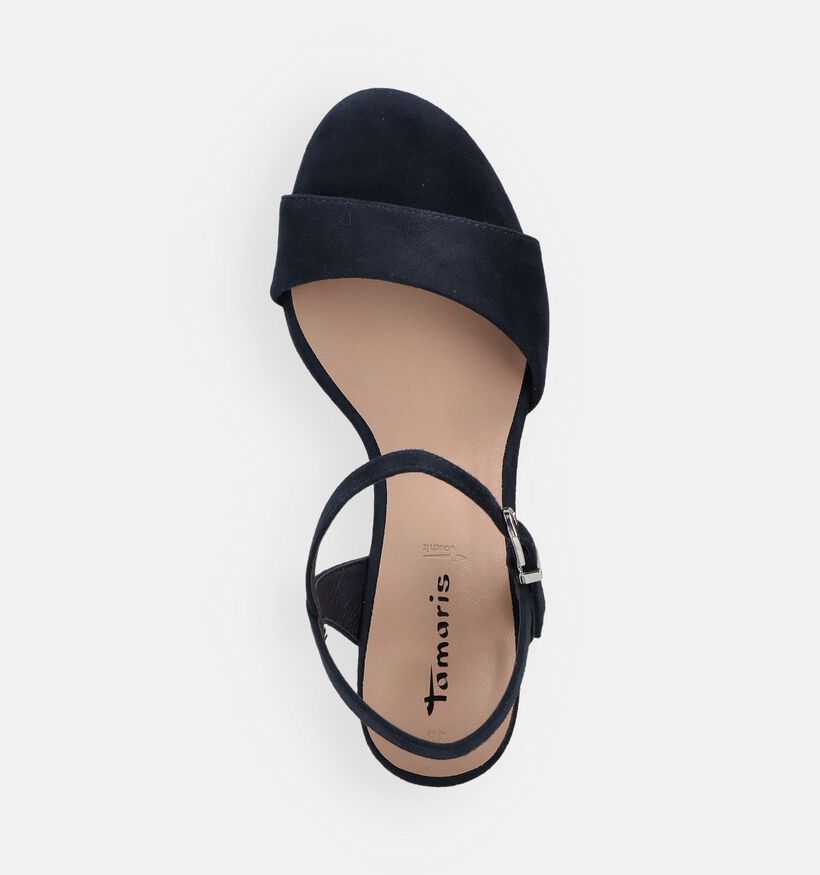 Tamaris Donkerblauwe Sandalen op hak voor dames (371690)