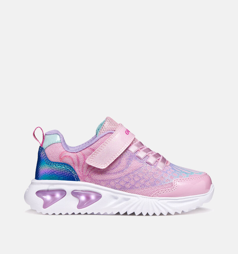 Geox Assister Roze Sneakers met Lichtjes voor meisjes (370123) - geschikt voor steunzolen