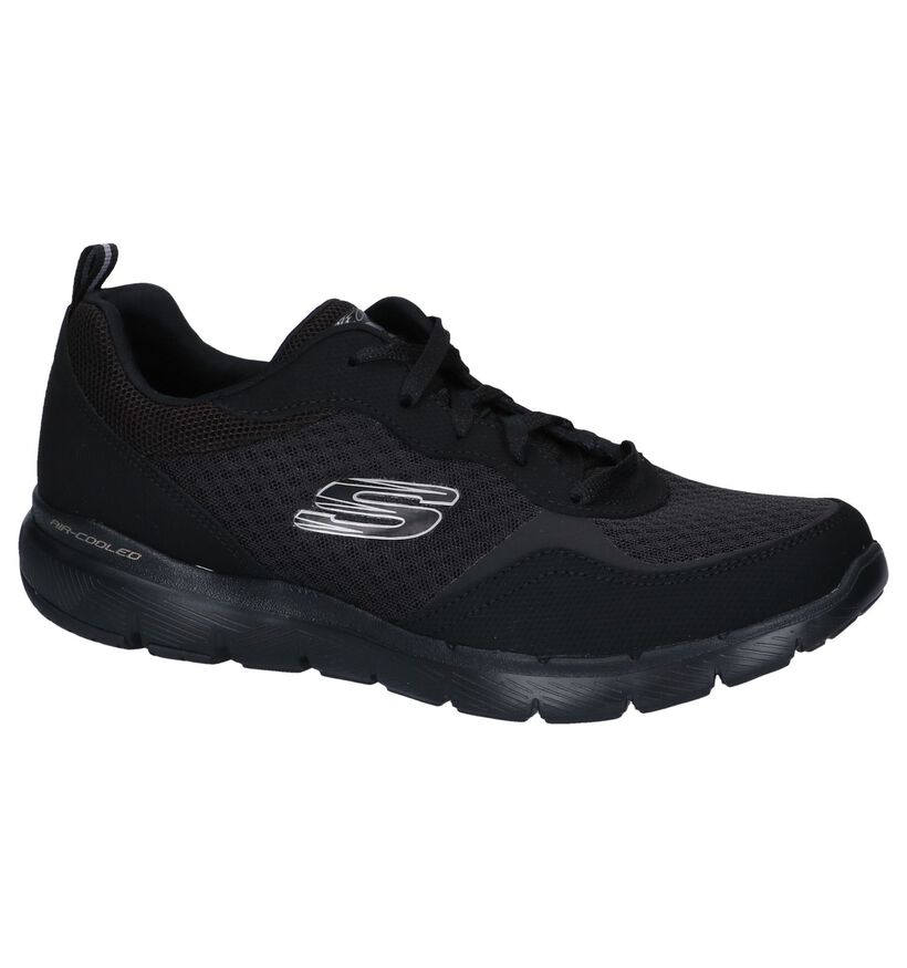 Donkerblauwe Sneakers Skechers Flex Appeal 3.0 in leer (251956)