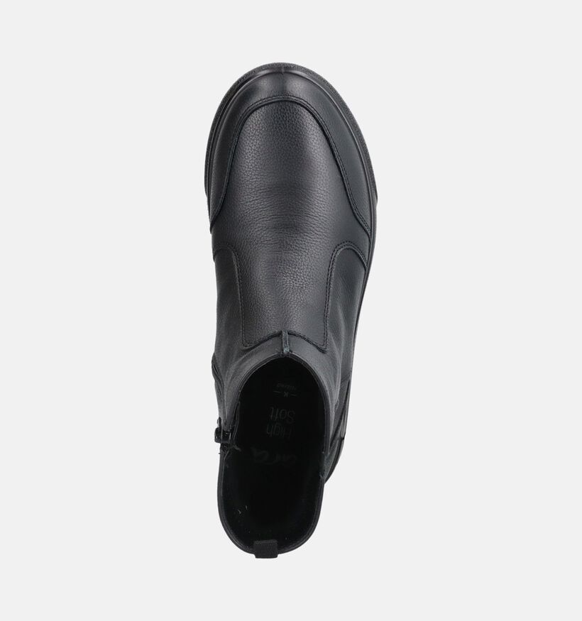 Ara Firenze Bottines motardes en Noir pour femmes (380003) - pour semelles orthop&eacute;diques