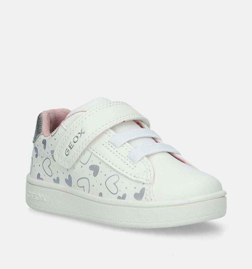 Geox Eclyper Witte Sneakers voor meisjes (339627) - geschikt voor steunzolen