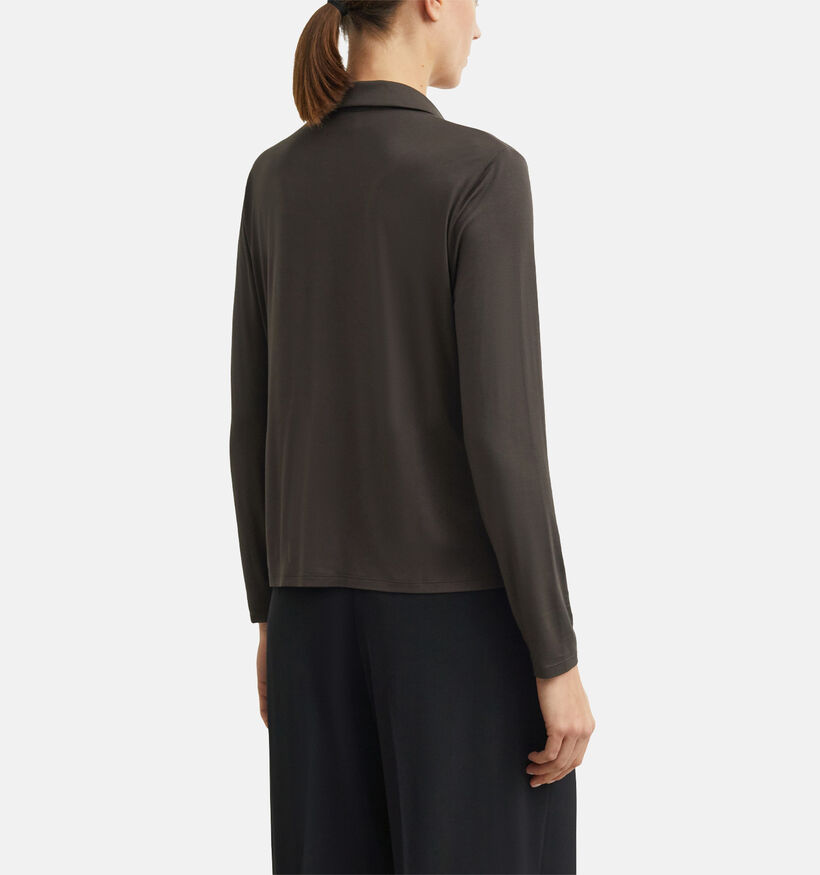 comma Donkerbruine Blouse voor dames (379431)
