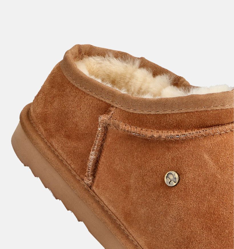 Warmbat Conner Pantoufles ferm&eacute;es en Cognac pour hommes (379304)