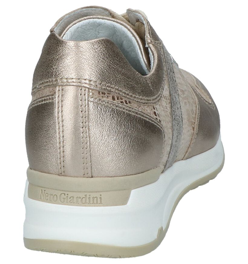 Gouden NeroGiardini Sneakers met Slangenprint, , pdp