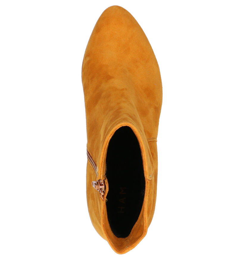 Hampton Bays Bottillons à talons en Jaune foncé en daim (257603)