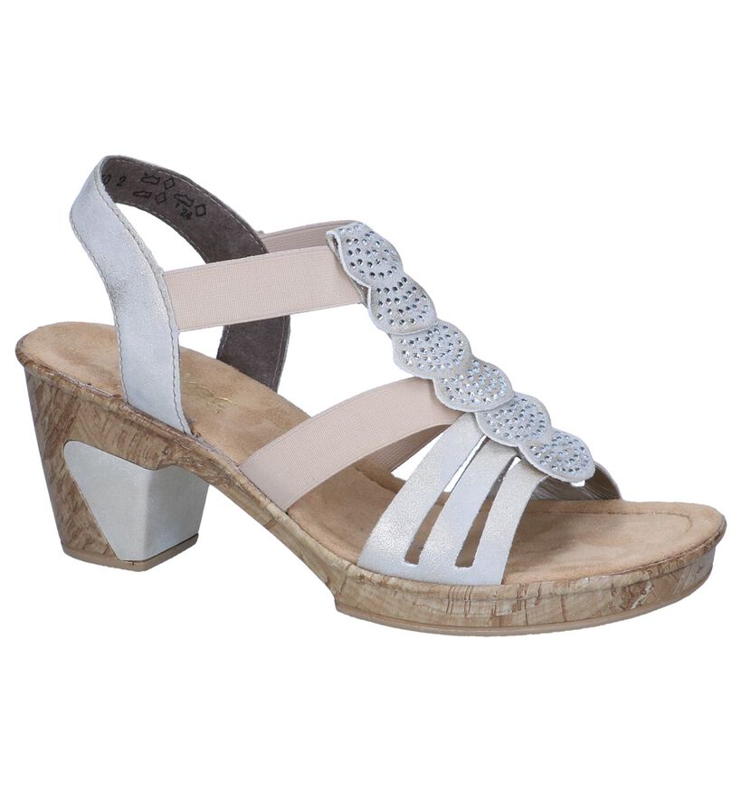 Rieker Sandales à talons en Or en simili cuir (246261)
