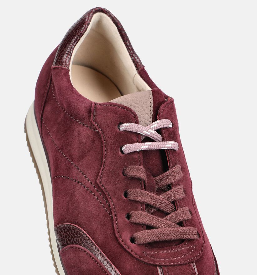Gabor Bordeaux Sneakers voor dames (376992) - geschikt voor steunzolen