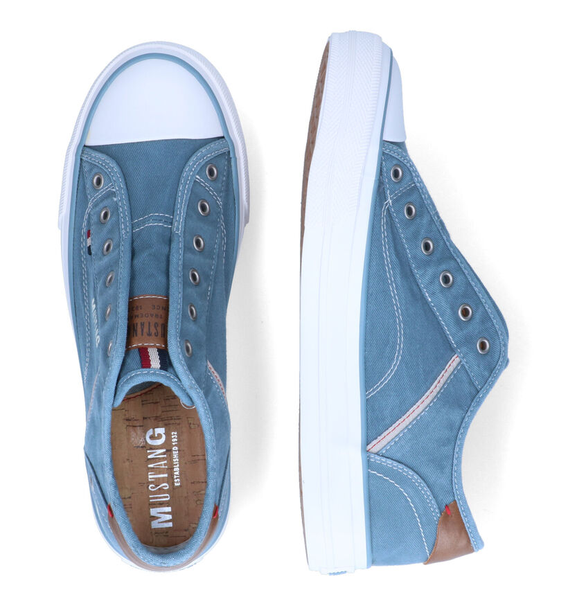 Mustang Slip-ons en Bleu pour femmes (303675)