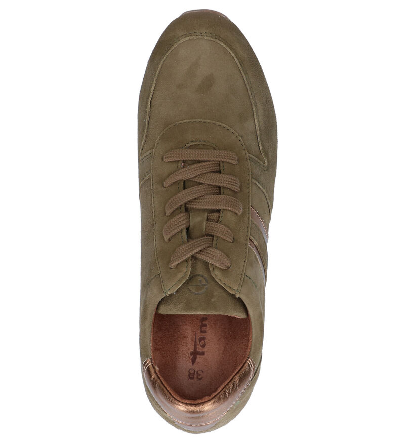 Tamaris Groene Veterschoenen in kunstleer (280760)