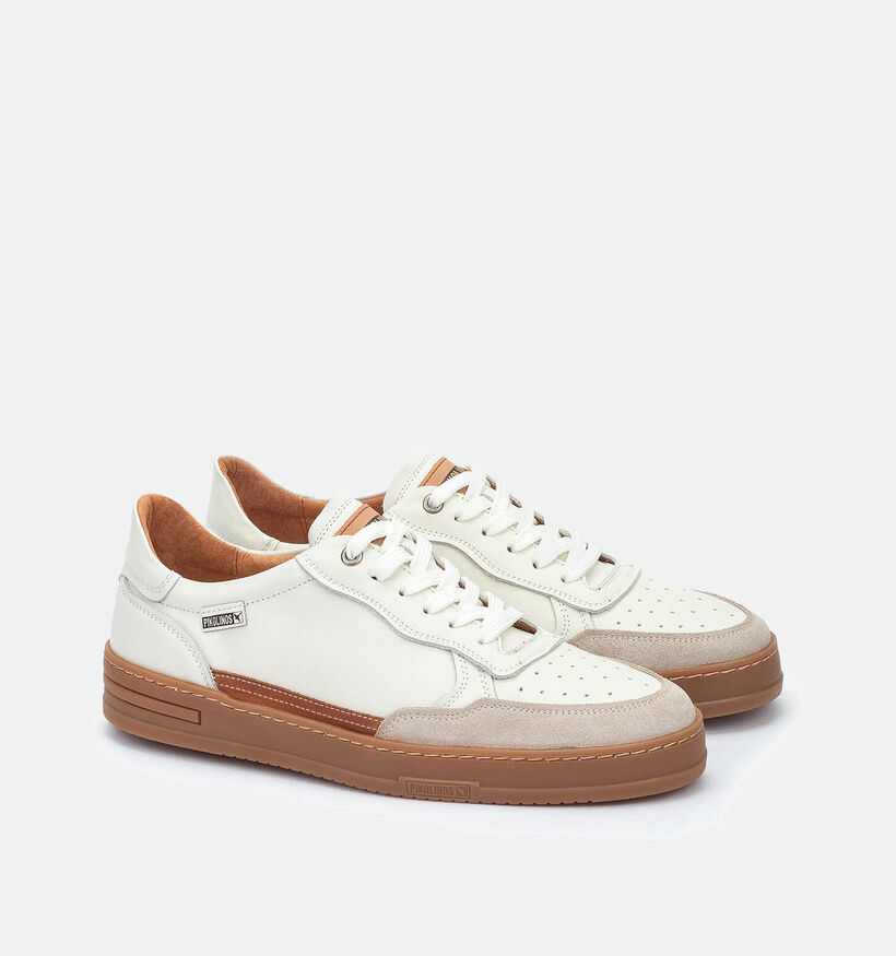 Pikolinos Xativa Witte Veterschoenen voor heren (355436) - geschikt voor steunzolen