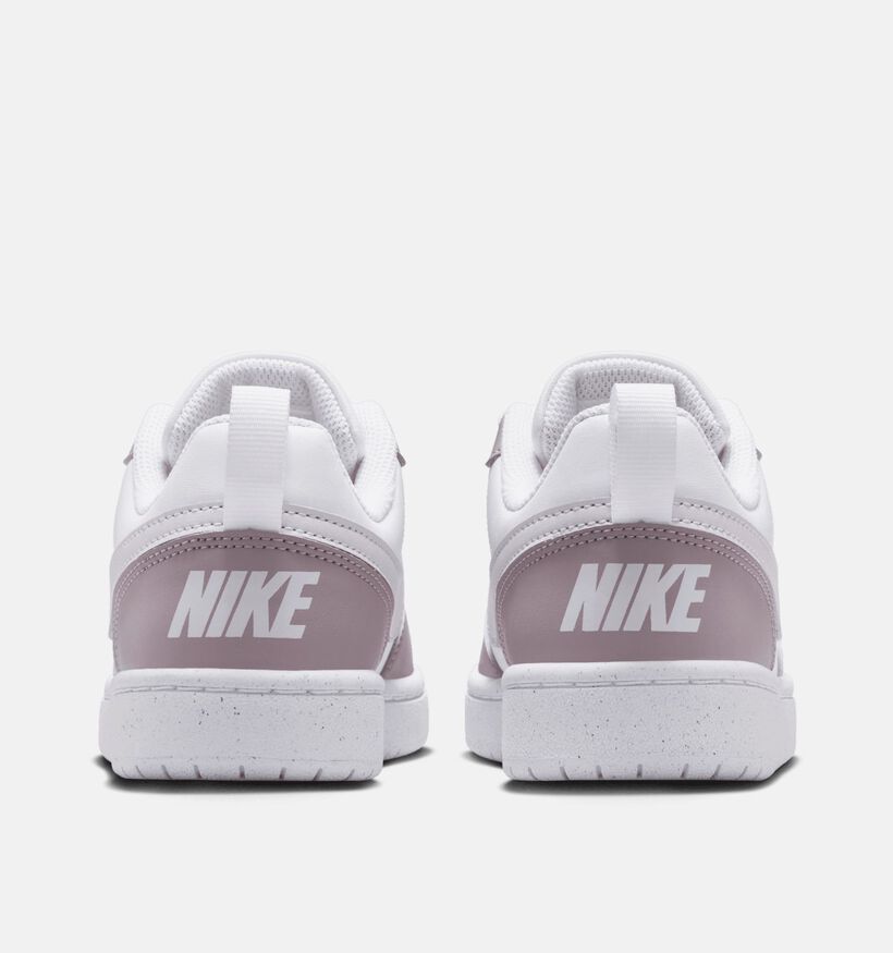 Nike Court Borough Low Witte/Lichtpaarse Sneakers voor meisjes (376154)