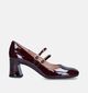 Unisa Mount Escarpins avec sangle en Bordeaux pour femmes (349104)