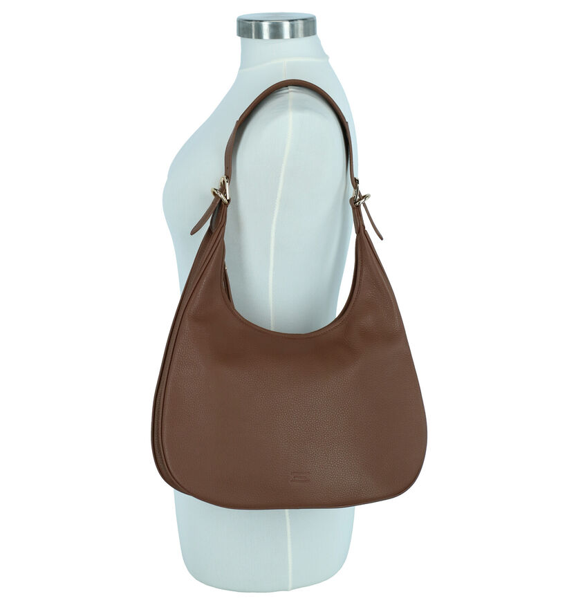 Crinkles Sac &agrave; bandouli&egrave;re en Cognac en cuir (290472)