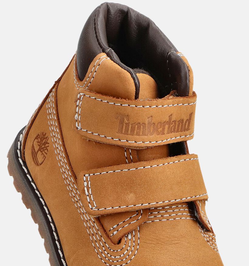 Timberland Pokey Pine Cognac Velcroschoenen voor meisjes, jongens (359990) - geschikt voor steunzolen