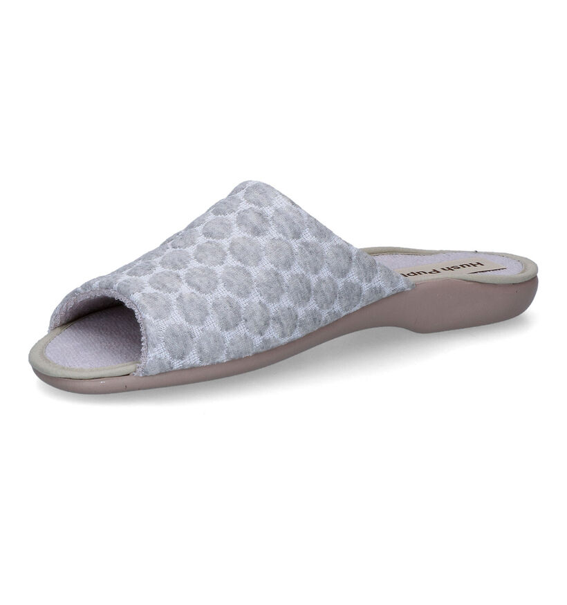 Hush Puppies Dub Pantoufles en Gris en textile (308853)