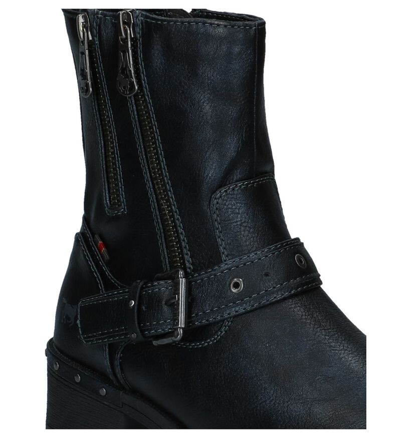 Mustang Bottines en Bleu foncé en simili cuir (231655)