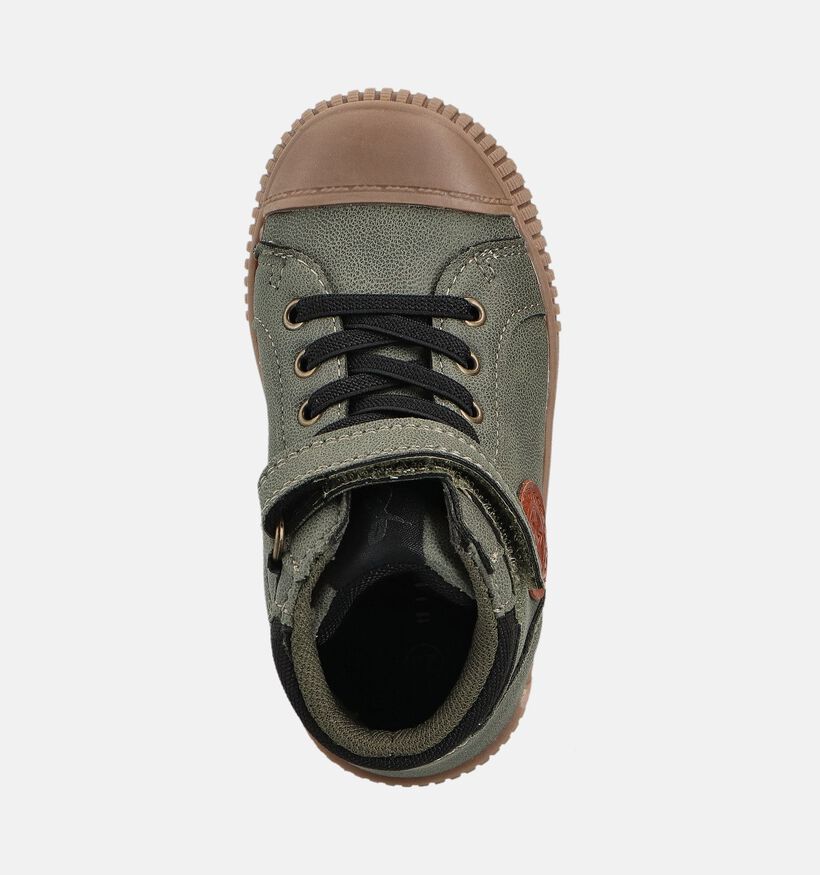 Milo & Mila Kaki Velcroboots voor jongens (363161) - geschikt voor steunzolen