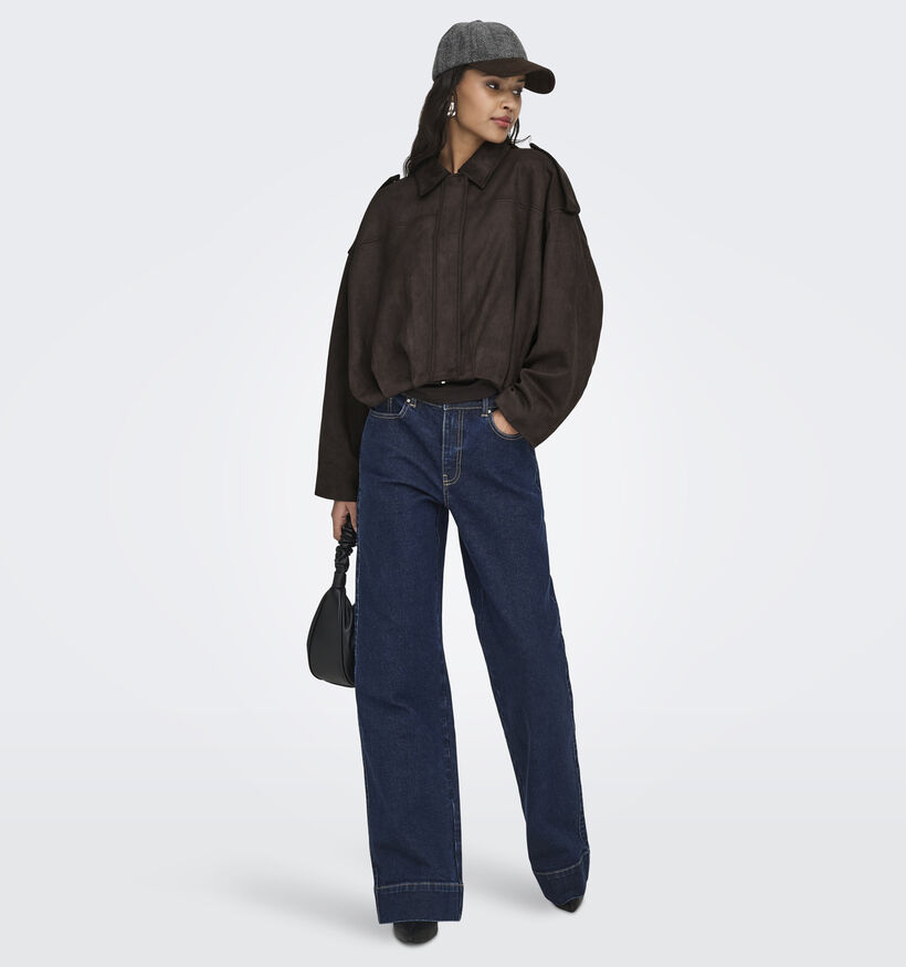 JDY Nia Faux Suede Manteau en Marron pour femmes (375091)