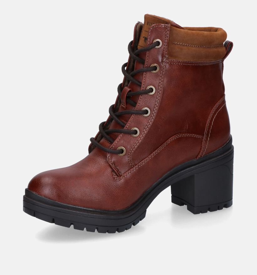 Mustang Boots à lacets en Marron pour femmes (313791)