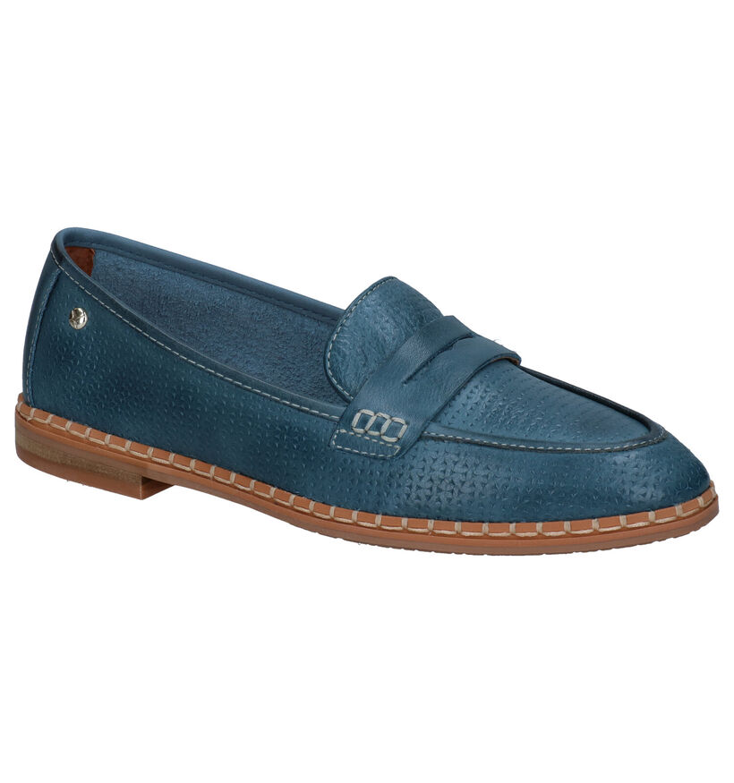 Pikolinos Merida Blauwe Loafers in leer (289276)