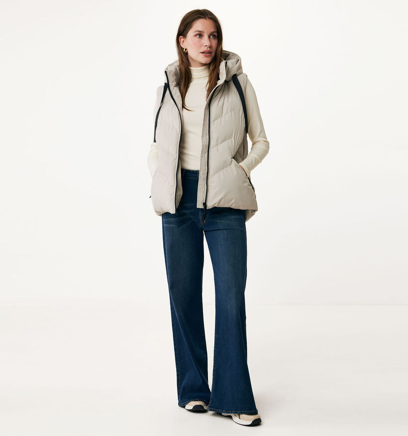 Mexx Doudoune courte sans manches en Beige pour femmes (345056)