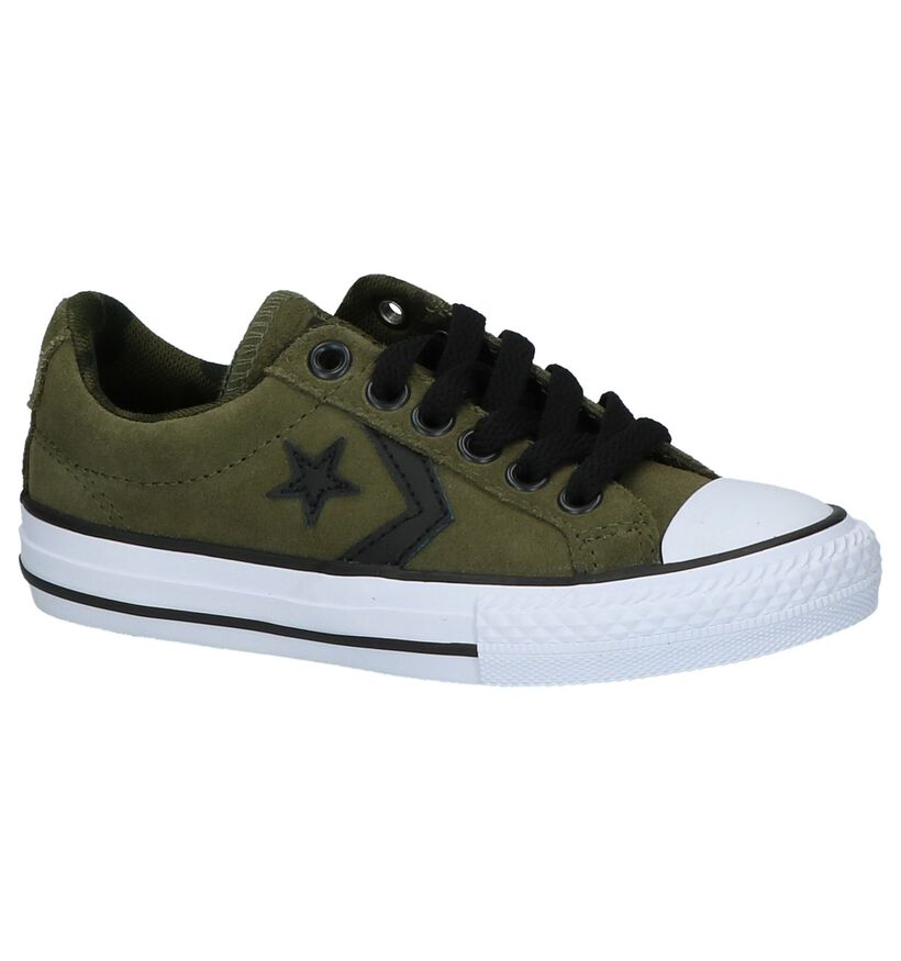 Converse Baskets basses en Vert kaki en textile (210275)