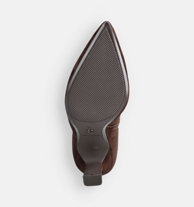 Tamaris Bottines &agrave; talons en Brun fonc&eacute; pour femmes (376632)