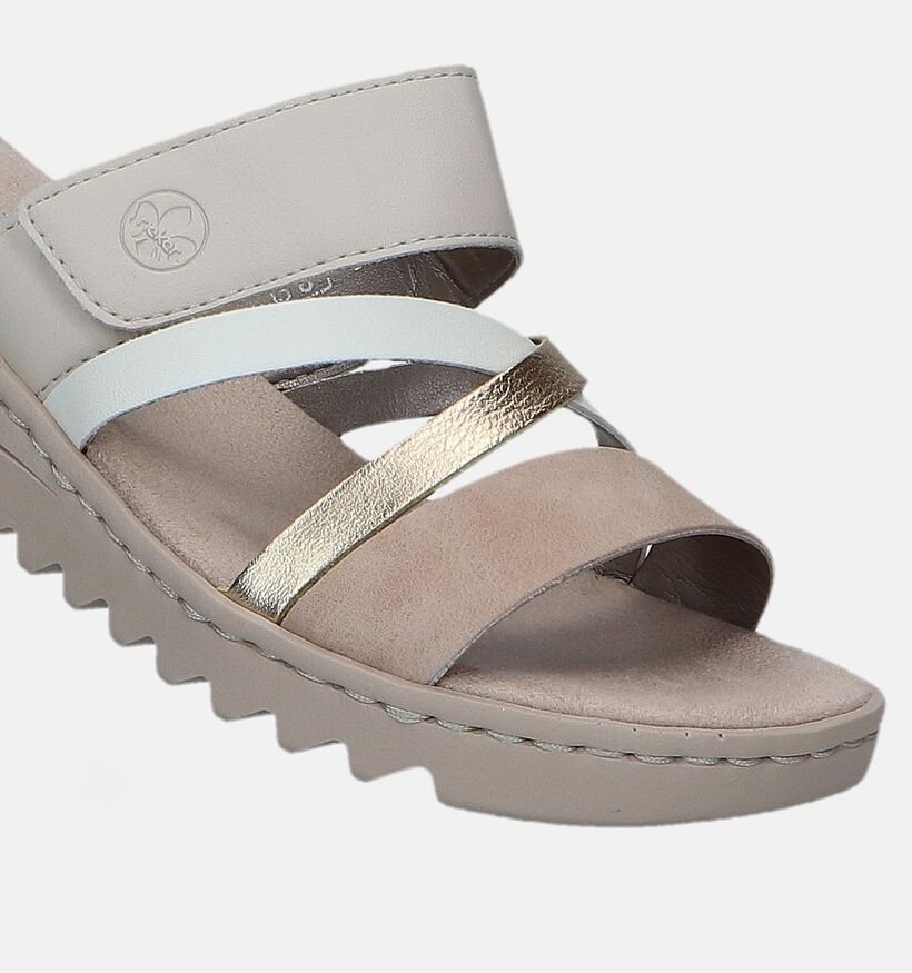 Rieker Nu-pieds compensées en Beige pour femmes (335501)