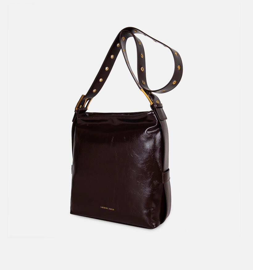 Laurent David Donkerbruine Crossbodytas voor dames (381463)
