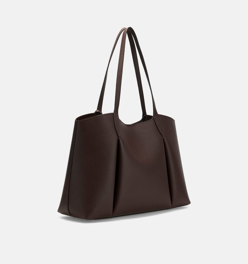 Guess Cabas avec Bag Charm en Marron fonc&eacute; pour femmes (381073)