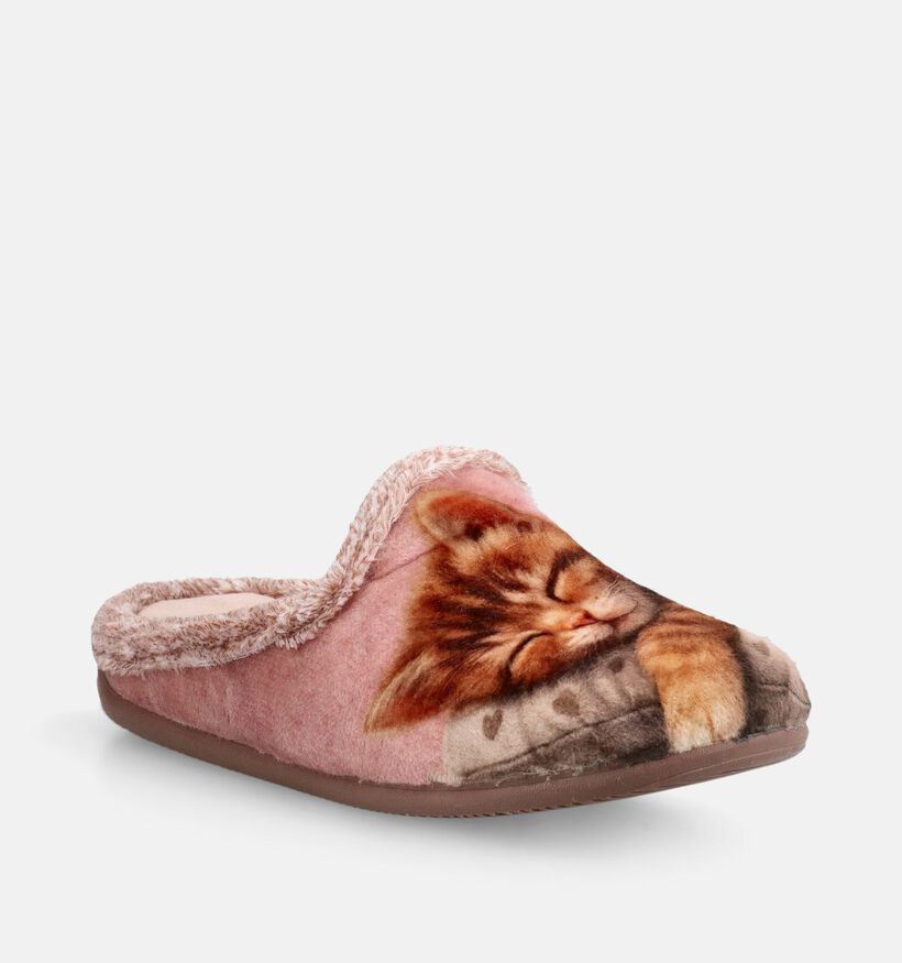 Milo & Mila Cats Lichtroze/Beige Pantoffels voor meisjes (381134)