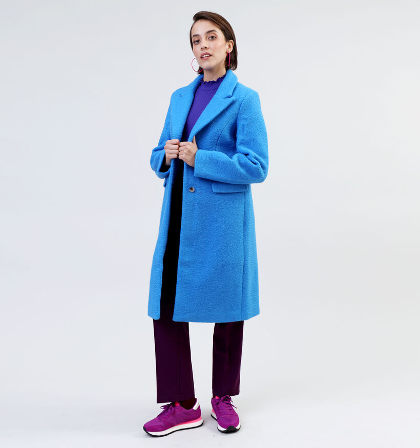 Pieces Nea Blauwe Lange jas voor dames (332460)
