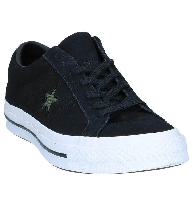 Zwarte Sneakers Converse One Star OX in daim (238065)