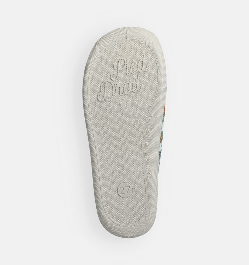 Milo & Mila Zoo Gestreepte Pantoffels Groen voor meisjes, jongens (374921) - geschikt voor steunzolen