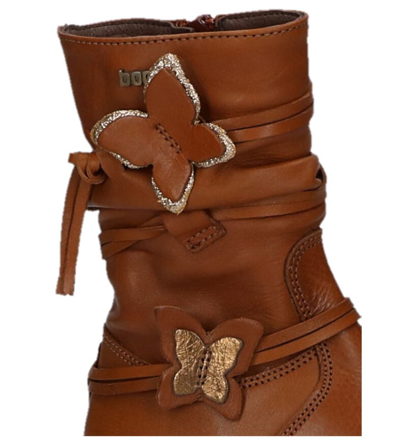 STONES and BONES Bottes basses en Cognac en cuir (225595)