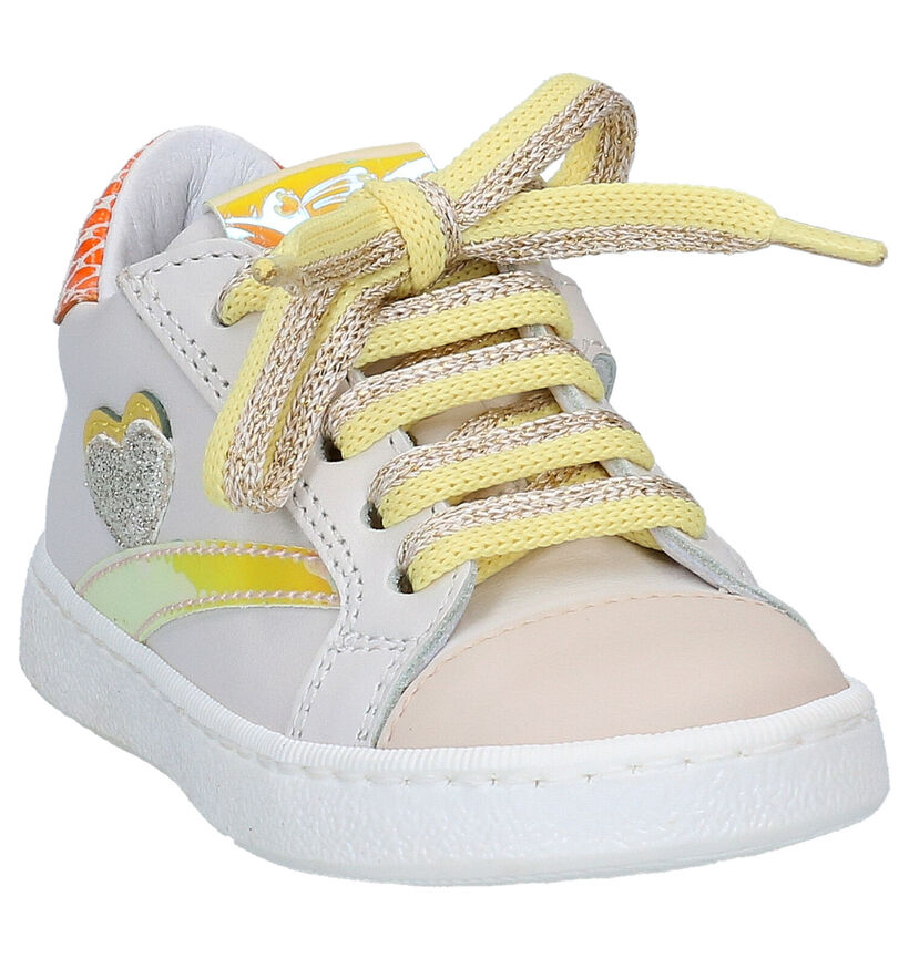 FR by Romagnoli Witte Veterschoenen in leer (285441)
