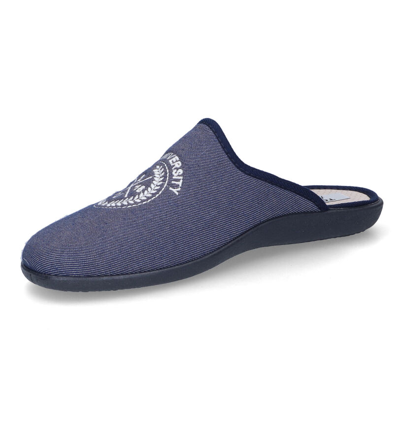 Torfs Home Pantoufles ouvertes en Bleu foncé pour hommes (308630)