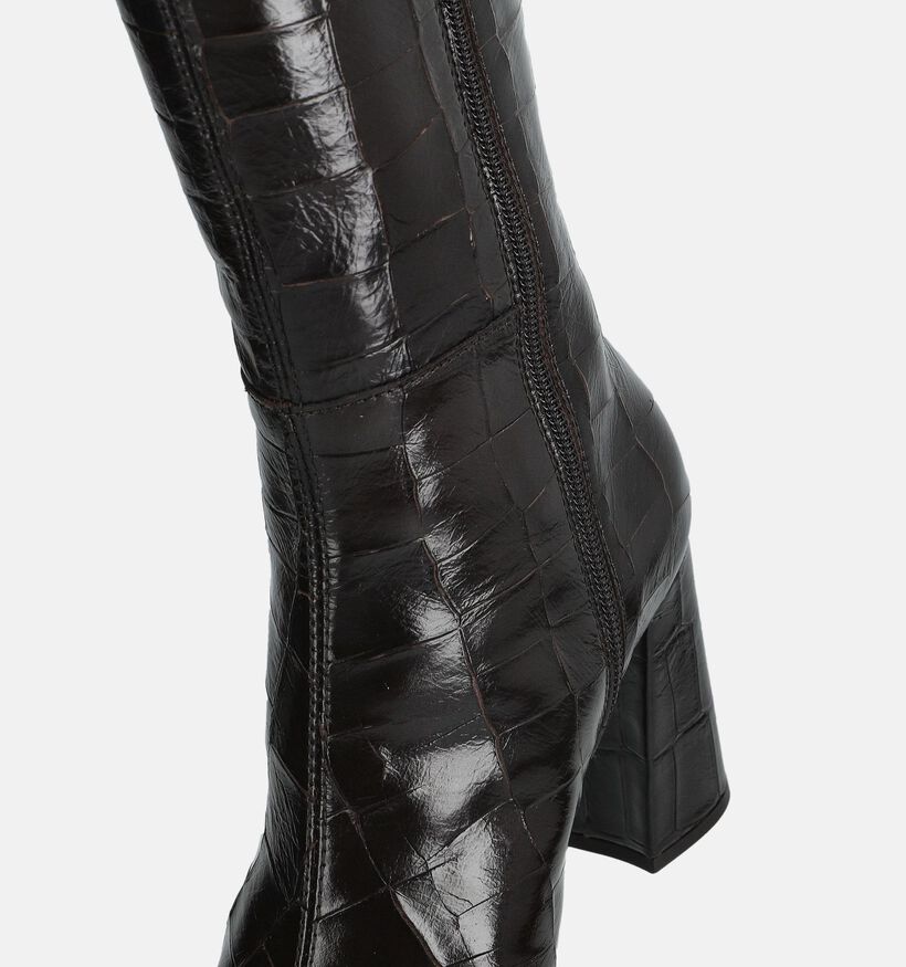 Wonders Donkerbruine Laarzen met Hoge Hak voor dames (381448)